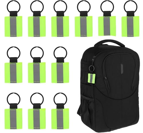 Giantree 12 Stück Reflektierende Anhänger, Reflektierende Schlüsselanhänger Reflektor Kinder, Sicherheits ReflektorAnhänger Kinder Schulranzen Reflektor Anhänger für Schultasche Kleidung Rucksack