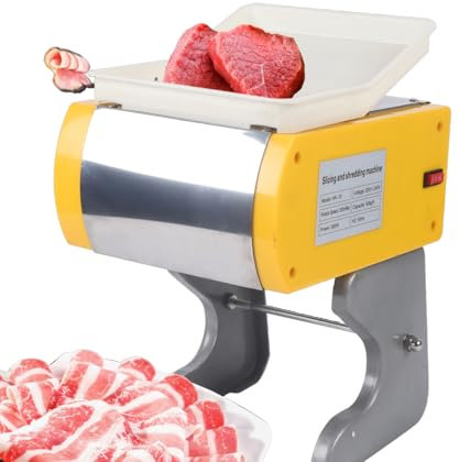Affettatrice elettrica commerciale in acciaio inox piccola affettatrice trituratrice per uso domestico automatica a dadini carne affettatrice per salsicce affettatrice per prosciutto