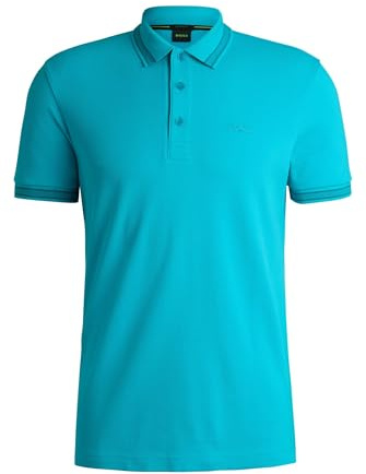 BOSS Herren Paddy Paddy Poloshirt aus Baumwoll-Piqué Hellblau XL