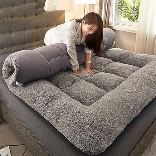 UE-MAOLU Japanese-Style Floor Mat, Double Single Extra-Thick Futon Floor Mat, Thickened Mattress, Foldable Roll-up Sleeping Mat, Camping Car House, Tent Sofa Mattress (A,150 * 200cm)