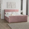 Kaiser Möbel - Bett Polsterbett, Boxspringbett mit Bettkasten Topper Trento, Schlafzimmerbett, Gepolstertes Kopfteil - Topper-Matratze H2 aus Visco-Schaum - 200x215x105cm, Rosa