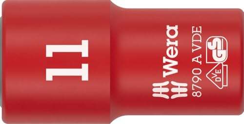 Wera 8790 A VDE Zyklop Socket, 1/4 Drive, 11 mm - 05005937001