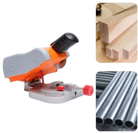 Electric Mitre Saw Machine, 90w 7800r/Min Portable Mini Chop Saw, Max 45° 5cm Blade Size Mini Cut Off Machine 2.54cm Cutting Depth for Cutting Metal & Wood