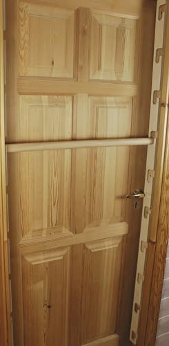 BearOnBar – Komplettes Set aus robusten Trainingsgeräten aus Holz: stabile Dip-Stange und Klimmzugstange – 10-stufige Höhenverstellung für Türrahmen - Maximale Höhe 194 cm