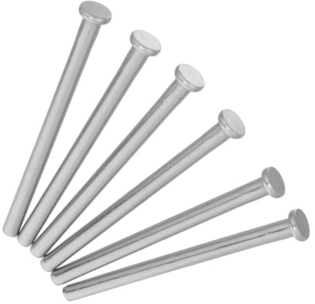 HONMEET 6pcs Stainless Steel Door Hinge Pin for Cabinet Door Removable Flat Pin Hinge with Smooth Surface Wide Compatibility for Home Replacement