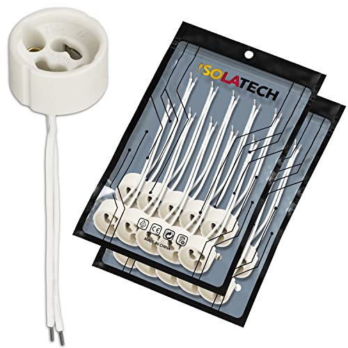 ISOLATECH 20pcs GU10 standard douilles en céramique LED lampes à économie d'énergie (max.250V/2A) lampes Accueil encastré plafond support cuisine salle de bains socle résistant à la chaleur