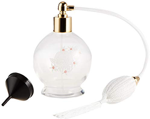 martinoli pulverizador para Perfume de cristal de BOHEMIA con bordado de flores, blanco Transparente – 400 G