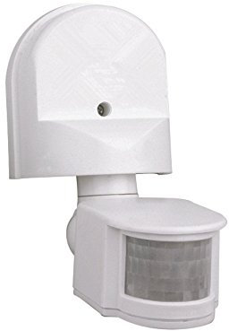 Bewegungssensor Bewegungsmelder Aufputz 180° Sensor Infrarot mit Dämmerungsregler für Innen und Aussenbereich 180° Arbeisfeld - bis 8m - LED geeignet