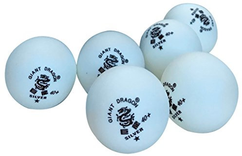 Kounga Giant Dragon Tischtennis Bälle (6 Stück) Einheitsgröße weiß