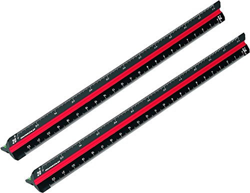 Rumold Dreikantmaßstab Architect 1 (2 Maßstäbe, Schwarz)