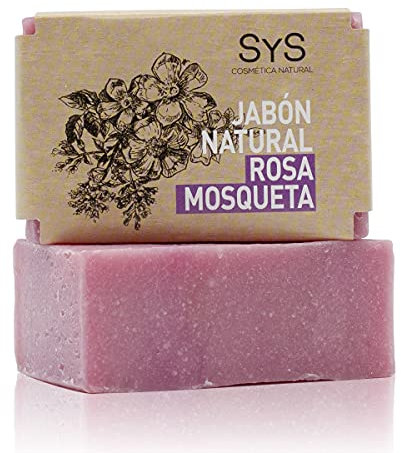 Labnatur Jabón Natural de Rosa Mosqueta – Vegano y Artesanal con Aceite de Rosa Mosqueta y Oliva – Suaviza, Regenera y Nutre – Para Manchas y Estrías – Hecho en España – 100g