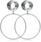 FECTAS 1 Paar Silber Ohr Piercing Plug Set mit Ring Chirurgenstahl Flesh Ohr Tunnel Expander Piercing Schmuck (4-20mm)