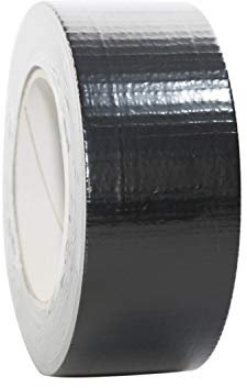Premium Gewebeband | Panzertape | Panzerband | Klebeband | Gaffa Tape | 50mm x 50m, weiß, schwarz, silber, Farbe:schwarz