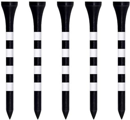 Zivisk Golf Tees Holz - 100 Stück 70mm Bambus Tees (Schwarz)