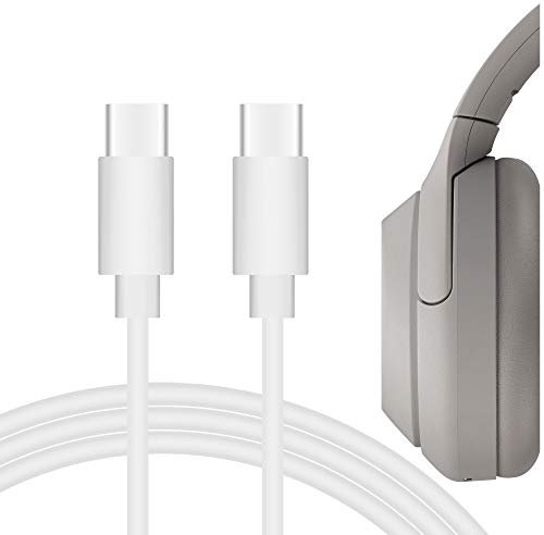 GEEKRIA Type-C Headphones Charger Cable Compatible with Sony WH-1000XM6/1000XM5 XB920N ULT WEAR WF-1000XM5 LinkBuds INZONE Buds, USB-C Replacement Power Cord (4 ft/120 cm)