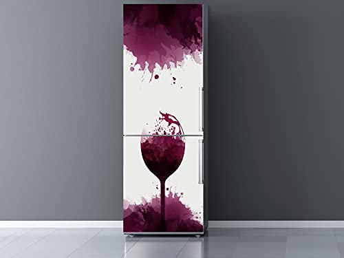 Oedim Vinilo Frigorífico Copas de Vino 185x60cm | Adhesivo Resistente | Pegatinas de Nevera Económicas y Elegantes | Vinilo Nevera