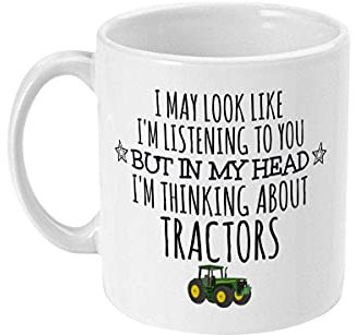Tractor Mug Tractor Gift Funny Tractor Mug Gift for Farmer Tractor Driver Gifts Tractor Driving Gifts for Men Him Tractors Mug