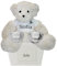 BebeDeParis | Schnuller für Babys, personalisierbar mit Namen, für Babys von 0-6 Monaten, BPA-frei, präsentiert in eleganter Vintage-Box (Neutral, 2 Schnuller + Bär)