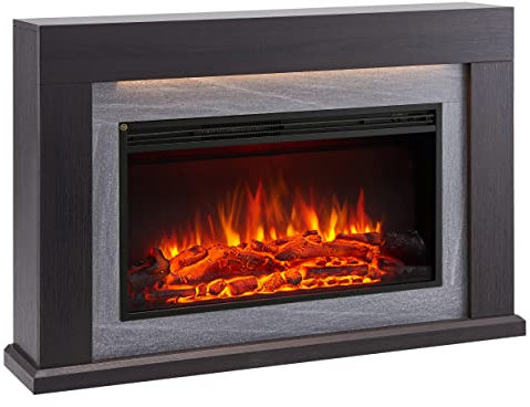 FLAMME Madura Fireplace with 47'' surround with 2kW Fireplace Heater Espresso Oak Multiple Colours Available
