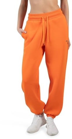 SMILODOX Jogginghose Damen Lyanna, Oversize Sweatpants mit Taschen, Kordelzug am Bund, Metalllabel auf dem Oberschenkel, weichem Material, Bequeme Freizeithose für Sport, Streetstyle und Alltag