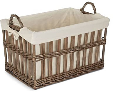 Red Hamper ST080/1 Wicker Small Malmo Openwork Laundry Storage Basket