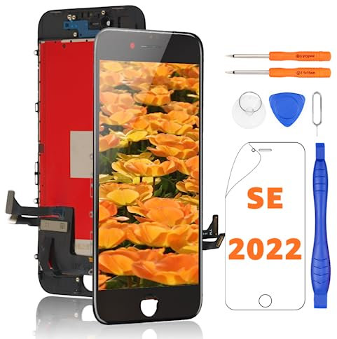 Yodoit Für iPhone SE 2022 / SE 3. Generation LCD-Bildschirm Ersatz-Kit Schwarz 3D Touch 4,7 Zoll Display mit Reparaturwerkzeug Kit für Modell A2783, A2595, A2785, A2782, A2784