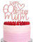 AmarYYa Happy 60th Birthday Mum Cake Topper - Rose Gold Glitter, 1 Count
