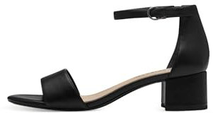 Tamaris Damen Sandaletten, Frauen Sandalen,Leichter Absatz,Sommerschuhe,Freizeitschuhe,offene Schuhe,Strandschuhe,elegant,Black MATT,41 EU