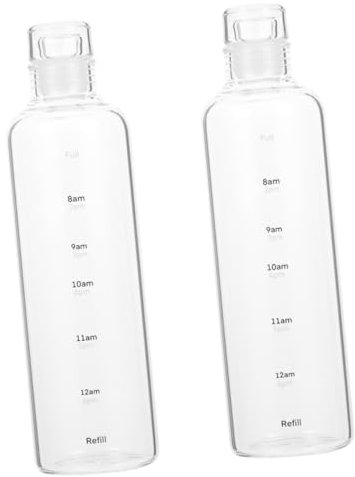 Yardwe 2 Stück Zeitskala Wasserglas Gummi Zu Fuß Trinkflasche Student