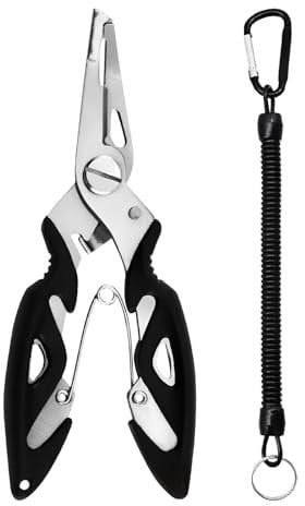 Fishing Pliers, Fishing Hook Remover,Split Ring Pliers For Fishing,Hook Remover Line Cutting And Split Rings,Multifunctional Pliers For Freshwater Saltwater Fishing