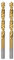 sourcing map 2pcs Brad Point Drill Bit 6.5mm(1/4) Dia Straight Round Shank Drill Metric Brad Point Spiral Twist Drill Bits for Carpenter Woodworking Plastic Rubber, Golden