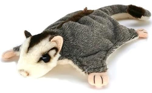 lilizzhoumax Flughörnchen-Plüsch 30cm Simuliertes Tier Kawaii Flughörnchen-Plüsch Realistische Plüsch Spielzeug für Wilde Tiere, Geschenk für Freunde und Kinder pelziges Stofftier braun