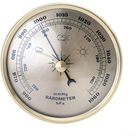HEBEOT Barometer mit Zifferblatt, Barometer mit Thermometer, Hygrometer, Wetterstation – Heimwettervorhersage, multifunktional