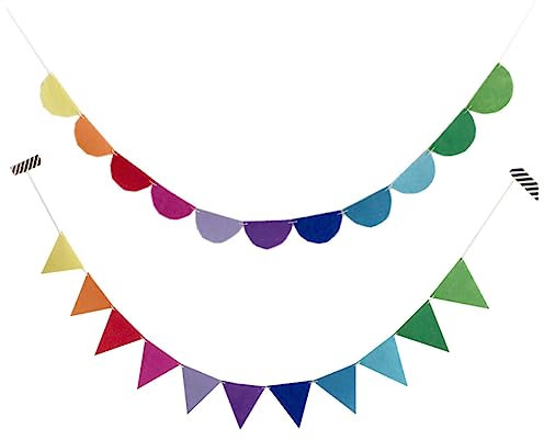 KITANDOVE 2 Pcs Decor Banner Semi-kreis Dreieck Formen Filz Nordic Stil Wohnkultur