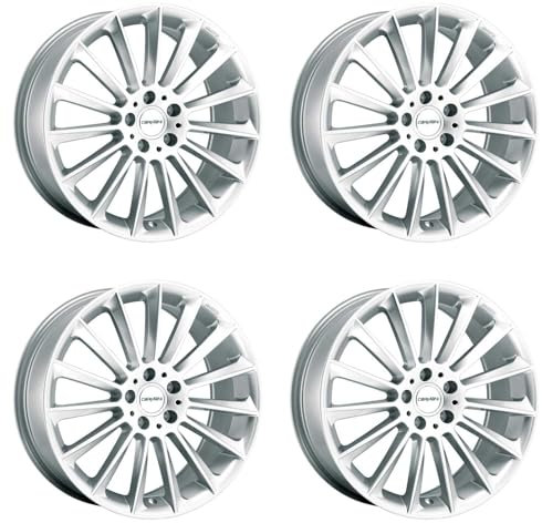 4x Carmani Felgen Alufelgen 17 Fritz 8,0x18 ET45 5x112 white silver kompatibel mit BMW 1 2 X1 X2