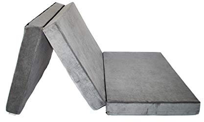 Premium Visco Schlafauflage für VW ID Buzz | Klappmatratze 200x120x10 cm, Dunkelgrau mit Visco Schaumstoff | Faltbare Matratze für Bus, Camping, Vans