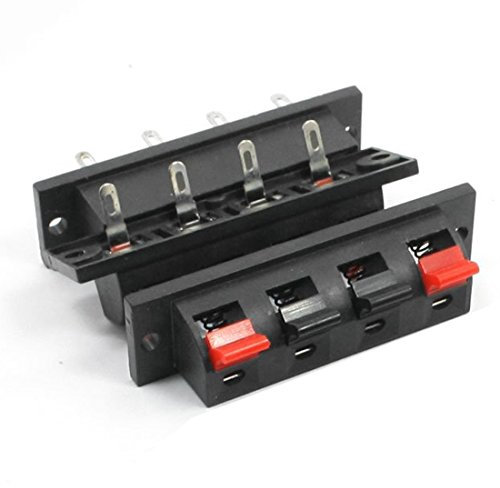Qussedser Single Row 4 Pin 4 Position Speaker Terminal Board Connectors 5 Pcs