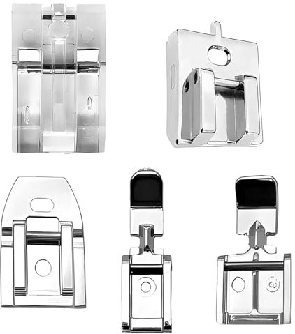 Fokroin 5 Pièces Pieds-de-Biche à Fermeture Éclair pour Machine à Coudre, Pieds de Biche, Pied Presseur à Fermeture Invisible, Compatible avec Brother Singer Janome Machine à Coudre Ménagère