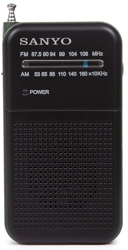 Radio de Bolsillo Sanyo Color Negro y Verde Mod. Ks129
