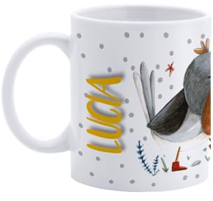 Paolo Chiari Tazza in Ceramica Caffè e Tè, Personalizzata con Nome, Idea Regalo Compleanno per Amici e Familiari, Certificata per Alimenti, Adatta al Microonde, Made in Italy (Lucia)