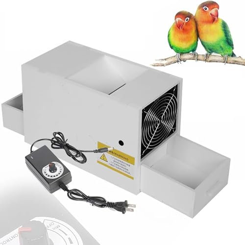 MObyat Máquina Limpiadora De Semillas para Pájaros, Máquina Aventadora para Limpieza De Granos con 2 Cajones + Ventilador + Controlador De Velocidad, para El Hogar, Criadores De Aves De Corral