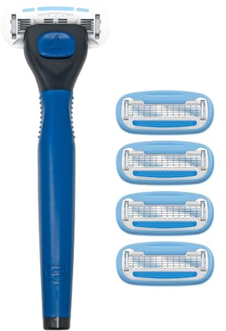 Mornin' Glory Intimrasierer - Body Rasierer Herren | 5 Keramikklingen, Flexibler Kopf, Saugnapfhalter Dusche | Intim Rasierer Männer & Body Groomer, Glatte Haut ohne Irritation