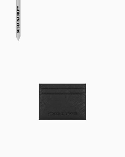 Armani Exchange Madrid, Essential, Metal Logo Bicoloured, Accessorio da Viaggio-Porta Carte da Uomo, Nero, Taglia Unica