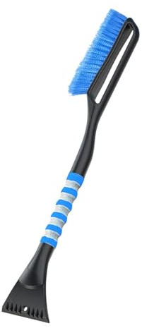 Comioke Eiskratzer Auto mit Besen 70 cm, Teilbares Stecksystem, kratzerfrei & lackschonend Schneebesen Auto, Eiskratzer mit Besen,Rutschfester Griff,Stabiler Schneekratzer für PKW,LKW und SUVs (Blau)