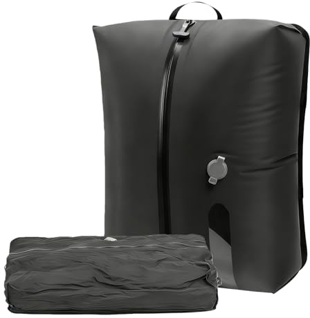 Vakuumbeutel für Kleidung Reise, 17L Wiederverwendbar TPU Vacuum Bags mit Luftdichtem, IP67 Wasserdicht Nylon Organizer Vakuumierbeutel für Koffer und Rucksack (17L)