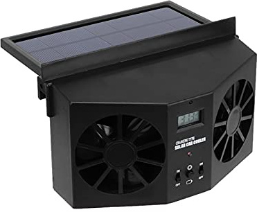 Masyrt Ventilateur de refroidissement solaire noir pour voiture, mini ventilateur de purge de voiture portable