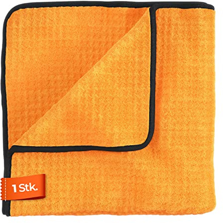 ADBL Goofer Towel Glasreinigungstuch 500GSM (1 STK.) - kristallklare Scheiben Dank spezieller Waffelstruktur - Hochwertiges Glastuch für alle Glasoberflächen - Auto Glas reinigen | 35x35cm