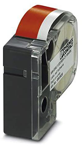 Phoenix Contact MM-EMLF Beschriftungsband Weiß für THERMOFOX, THERMOMARK GO, THERMOMARK GO.K auf Rot