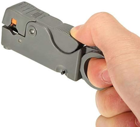 Magiin Pelacables Coaxial Automático Alicates de Alambre Multifuncionales Herramientas de Corte Gris Plástico para Pelar y Cortar Cables, Líneas de CATV, Líneas de Monitoreo