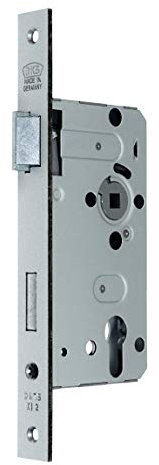 BKS Standard Zimmer Türschloss für Profilzylinder 55/72/8, Stulp: 24 x 235mm eckig, DIN Links incl. SN-TEC® Montageset
